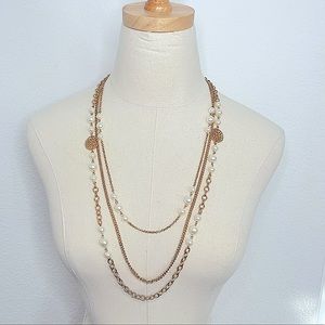 Macy's | Multiple Pearl Gold Chain Necklace